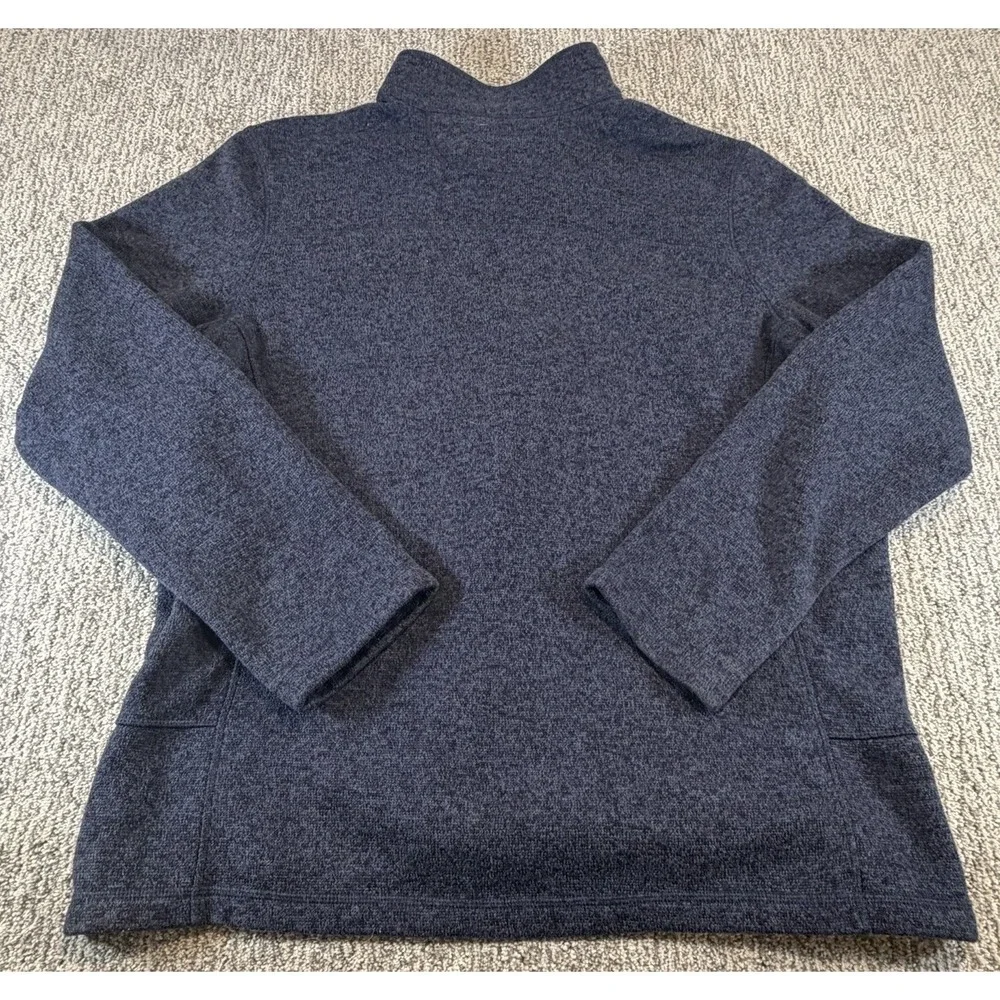 Woolrich 1/4 Zip Pullover Fleece Sweater Mens XL‎ Heather Blue Pockets